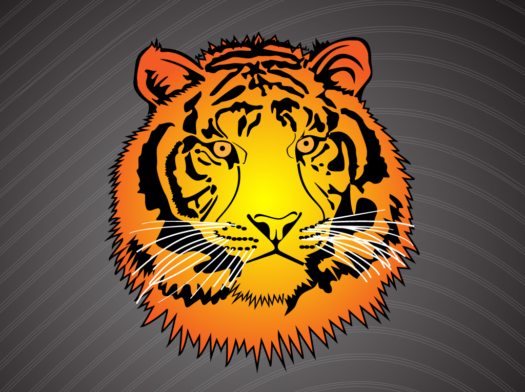 Tiger Head Vector Art