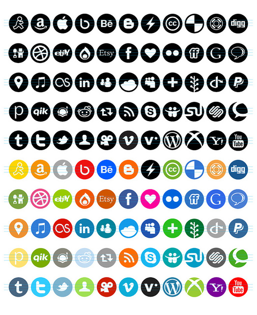Tumblr Social Media Icons Vector