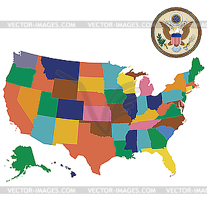 United States of America Map Clip Art