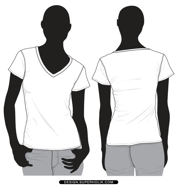 V-Neck Shirt Template