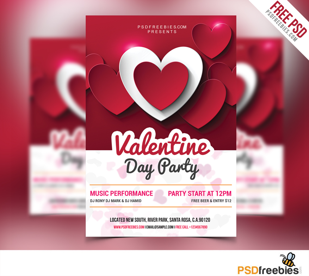 Valentine's Day Flyer Template