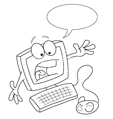Vector Cartoon Computer