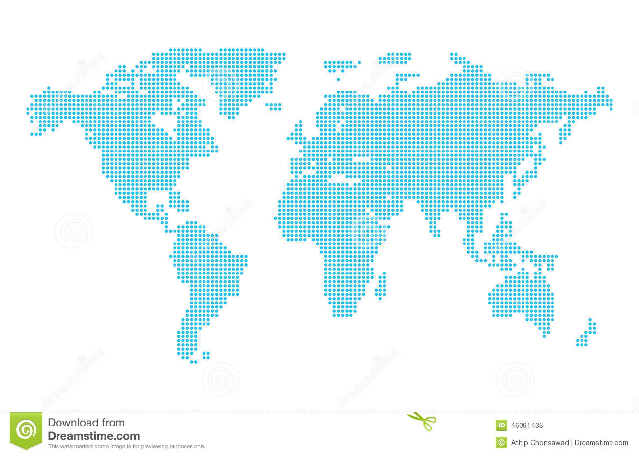 Vector Dotted World Map