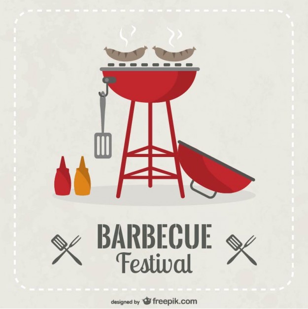 Vector Free BBQ Invitation