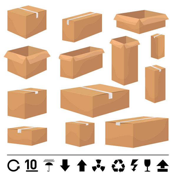 Vector Shipping Boxes
