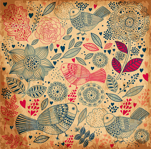 Vintage Floral Vector