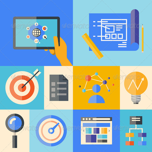 Web Development Icons Flat Web Development Icons Flat