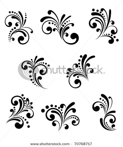 Wedding Cake Scroll Design Template