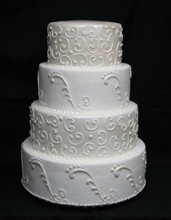 Wedding Cakes with Scroll Designs Wedding Cakes with Scroll Designs