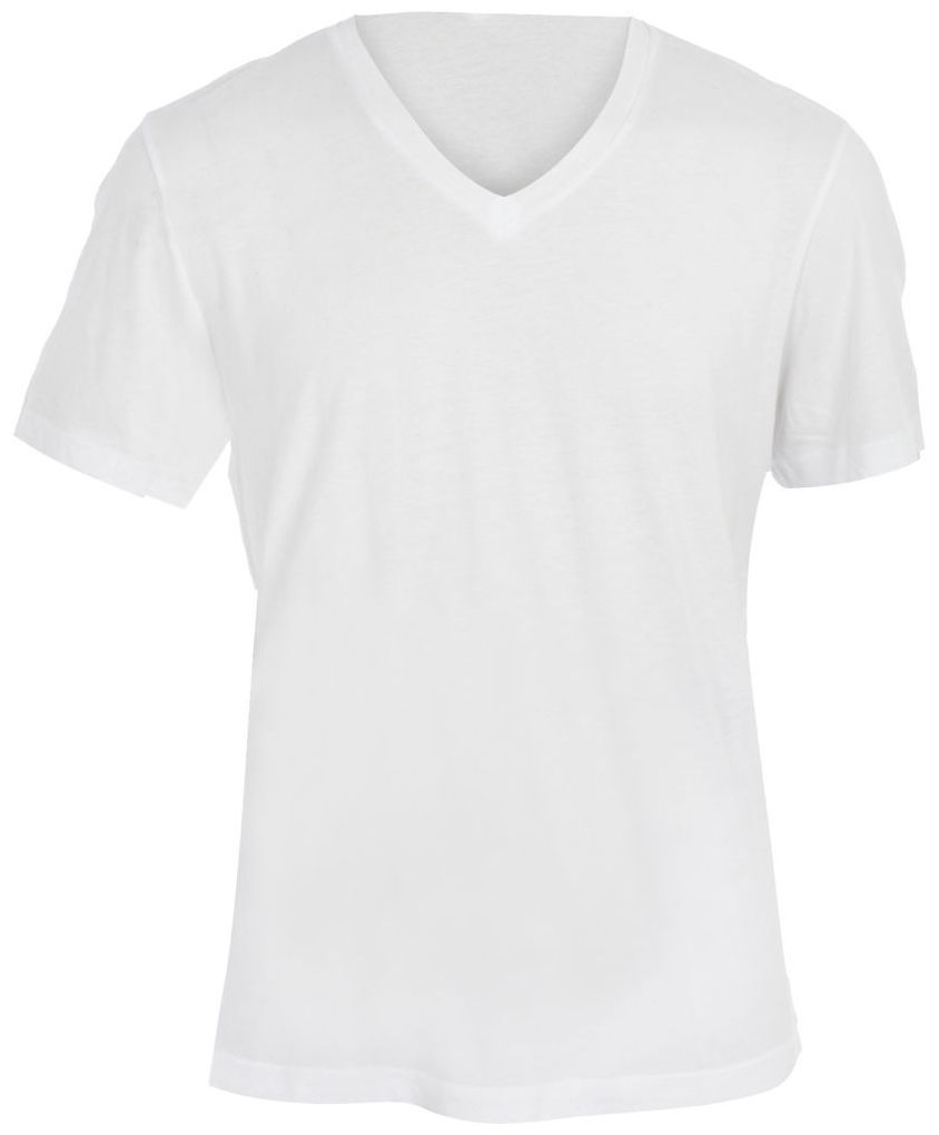 White V-Neck T-Shirt Template