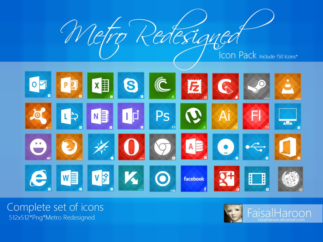 Windows 1.0 Metro Icon Pack