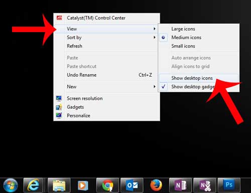 Windows 7 Show Desktop Icon