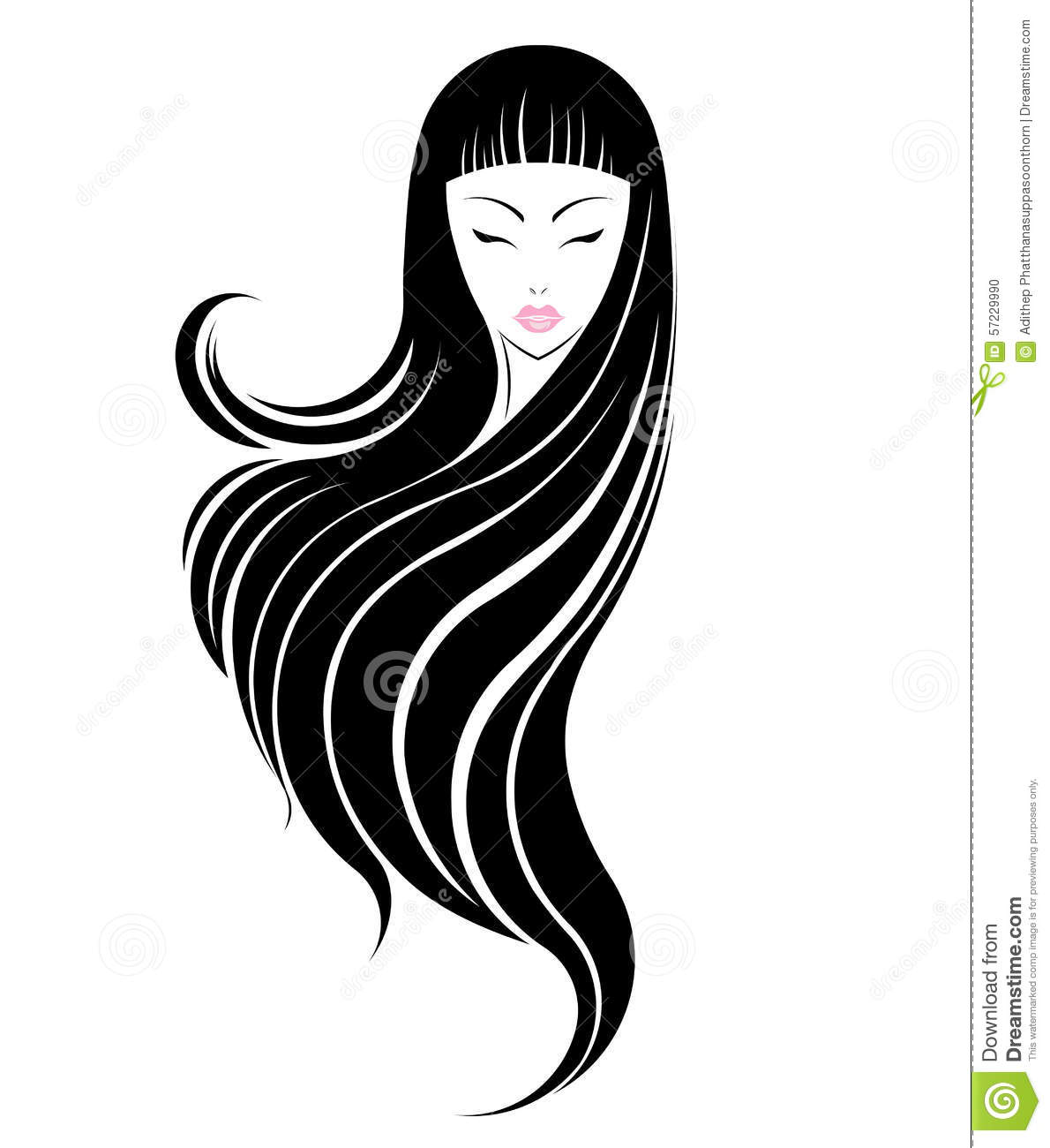 Women with Long Hair Logo