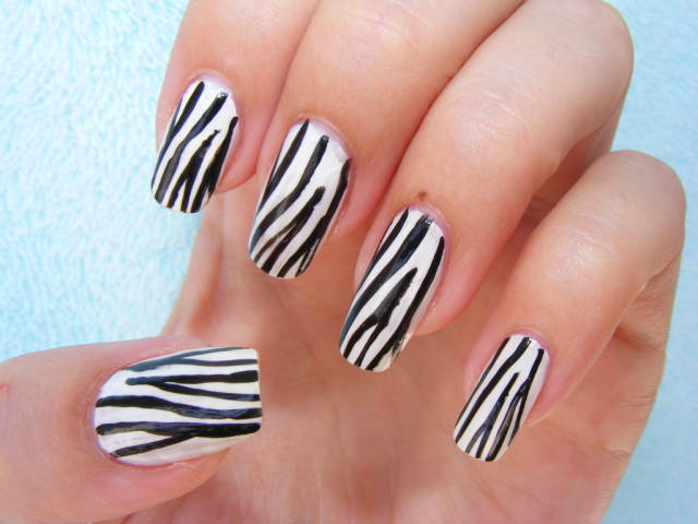 Zebra Nail Design