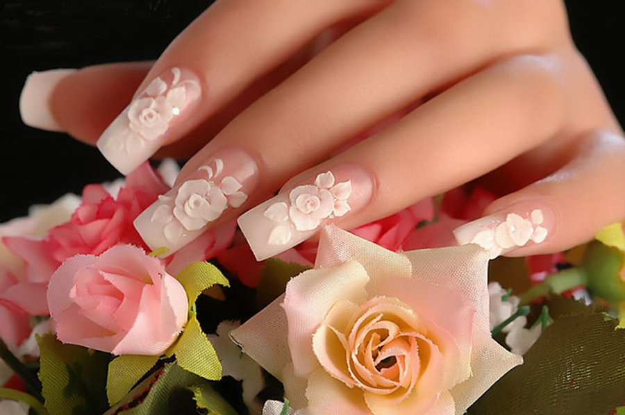 3D Wedding Nail Art Designs