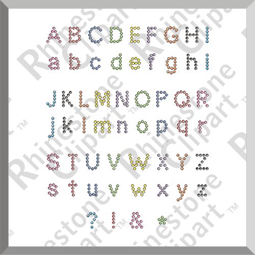 Alphabet Rhinestone Letters Template