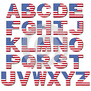 American Flag Font