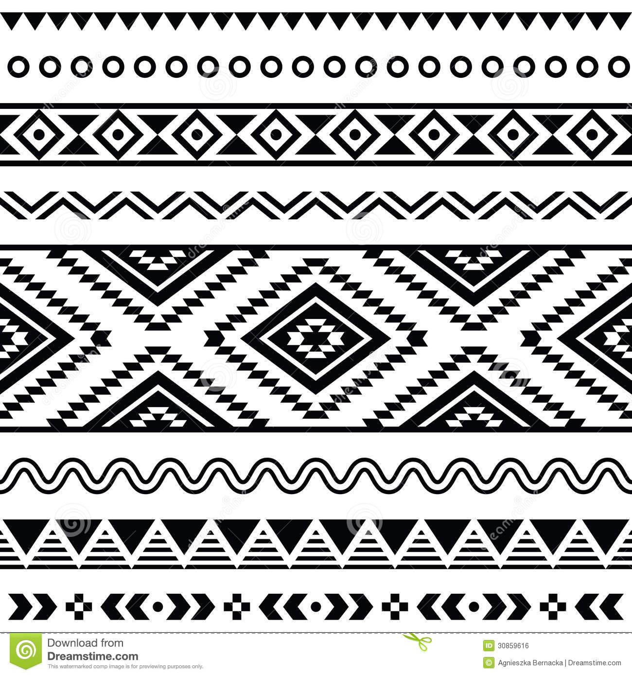 16 Aztec Pattern Vector Images