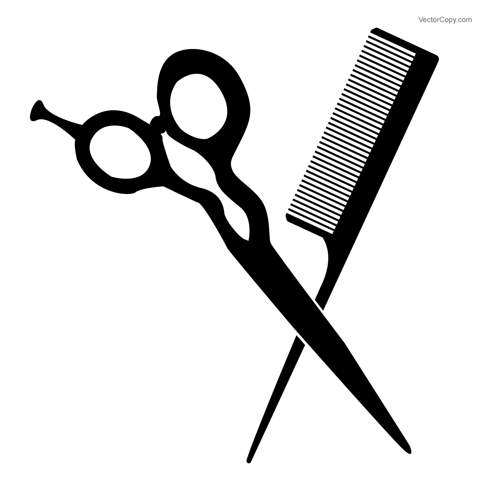 Barber Scissors and Comb Clip Art