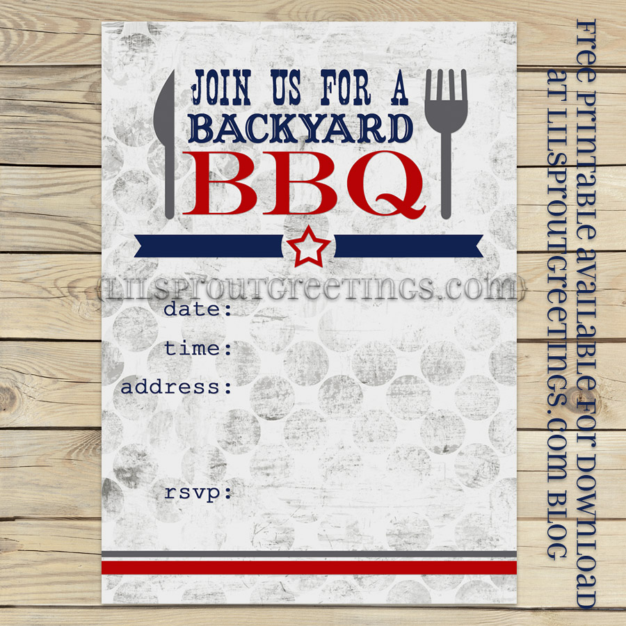 BBQ Party Invitation Printable Free