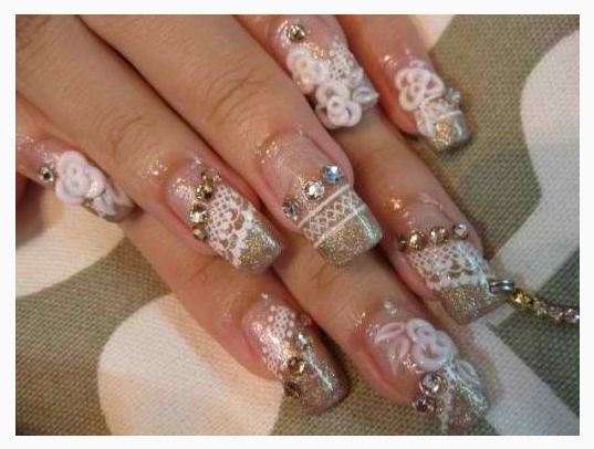 Beautiful Bridal Nail Art Designs