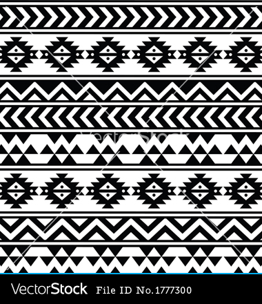 Black and White Aztec Pattern