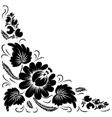 Black and White Flower Vector Art