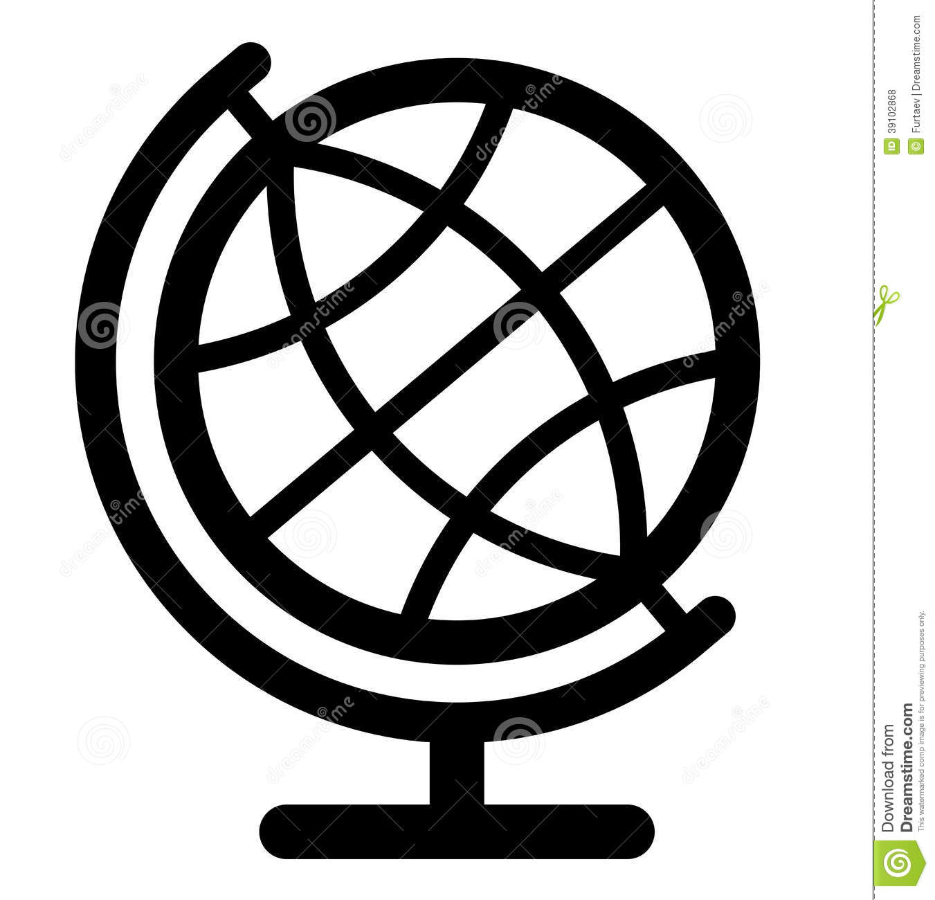 Black and White Globe Icon