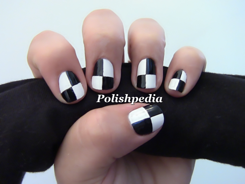 Black and White Nail Color