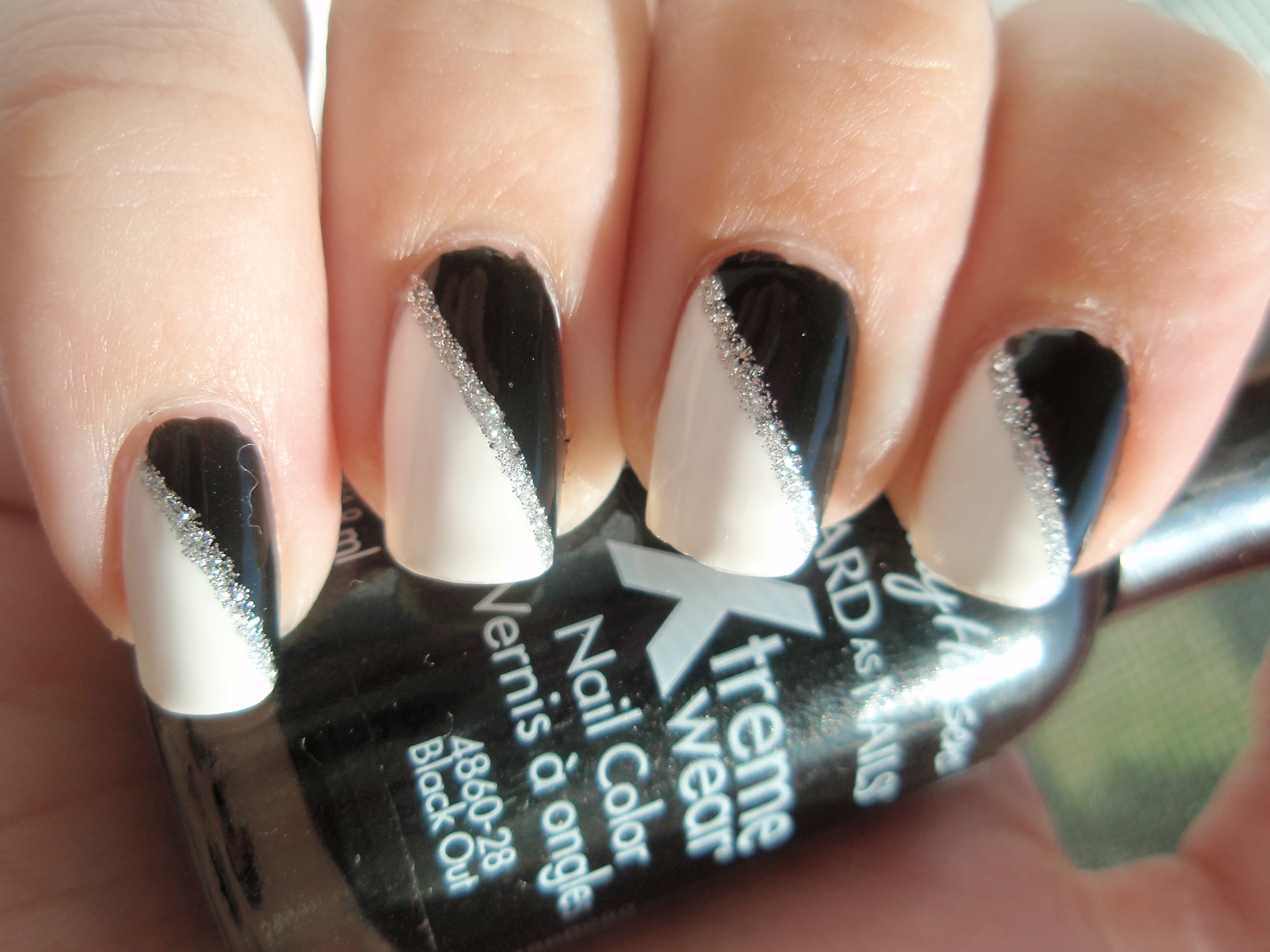 17 Black And White Nail Polish Designs Images