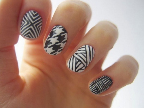 Black and White Nail Designs