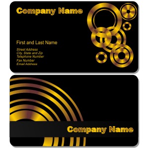 Black Business Card Template