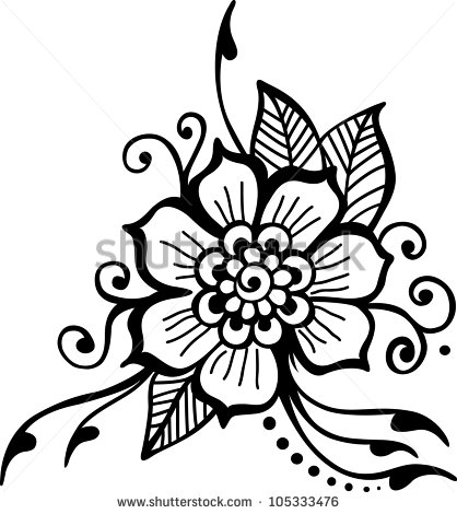 Black Flower Vector Art