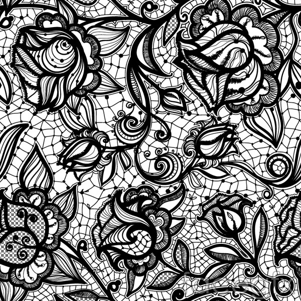Black Lace Pattern Vector Black Lace Pattern Vector