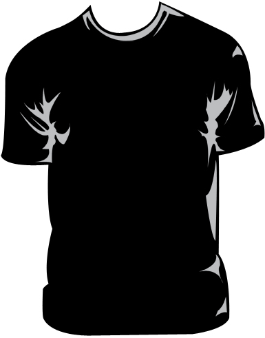 Black T-Shirt Template Vector