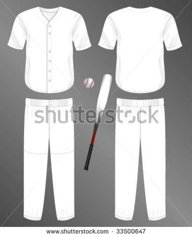 Blank Baseball Uniform Template