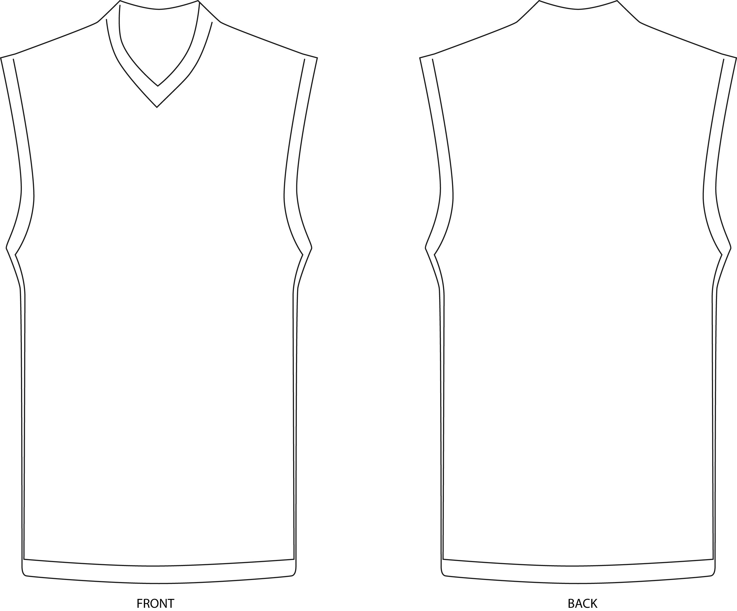 Blank Basketball Jersey Template