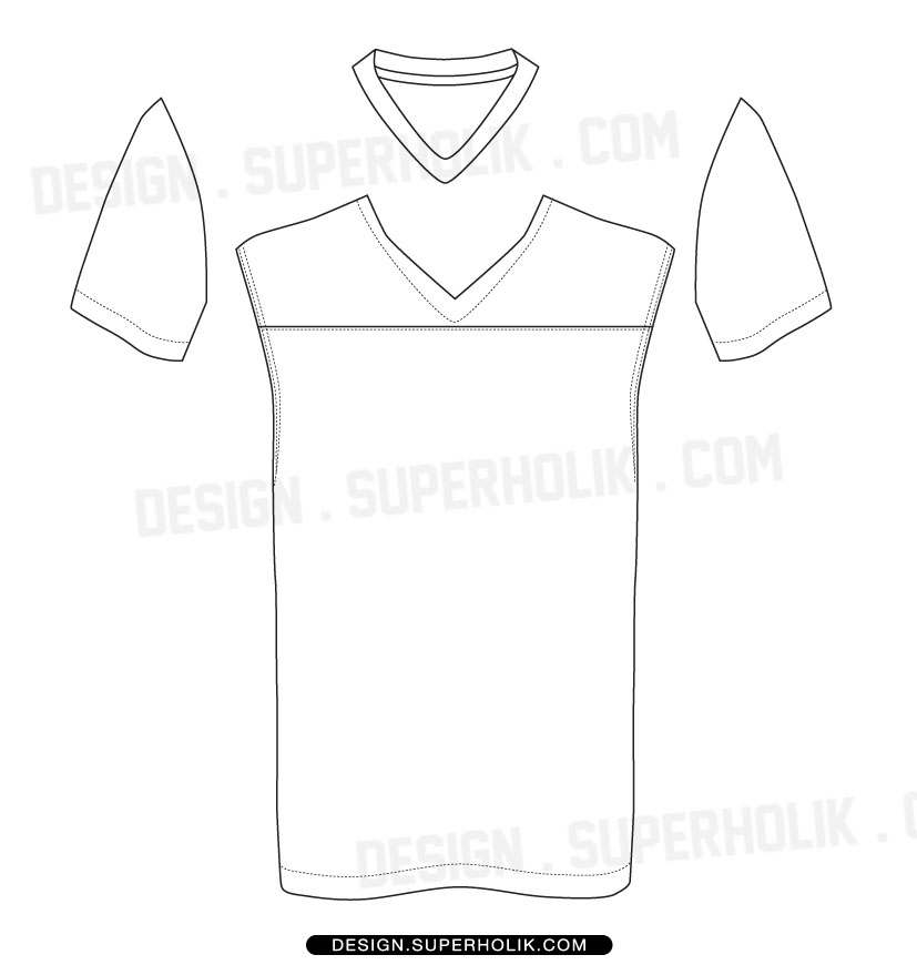 Blank Football Jersey Template