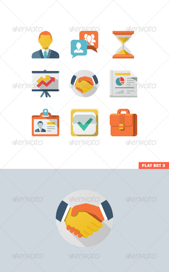 Business Flat Icons Set