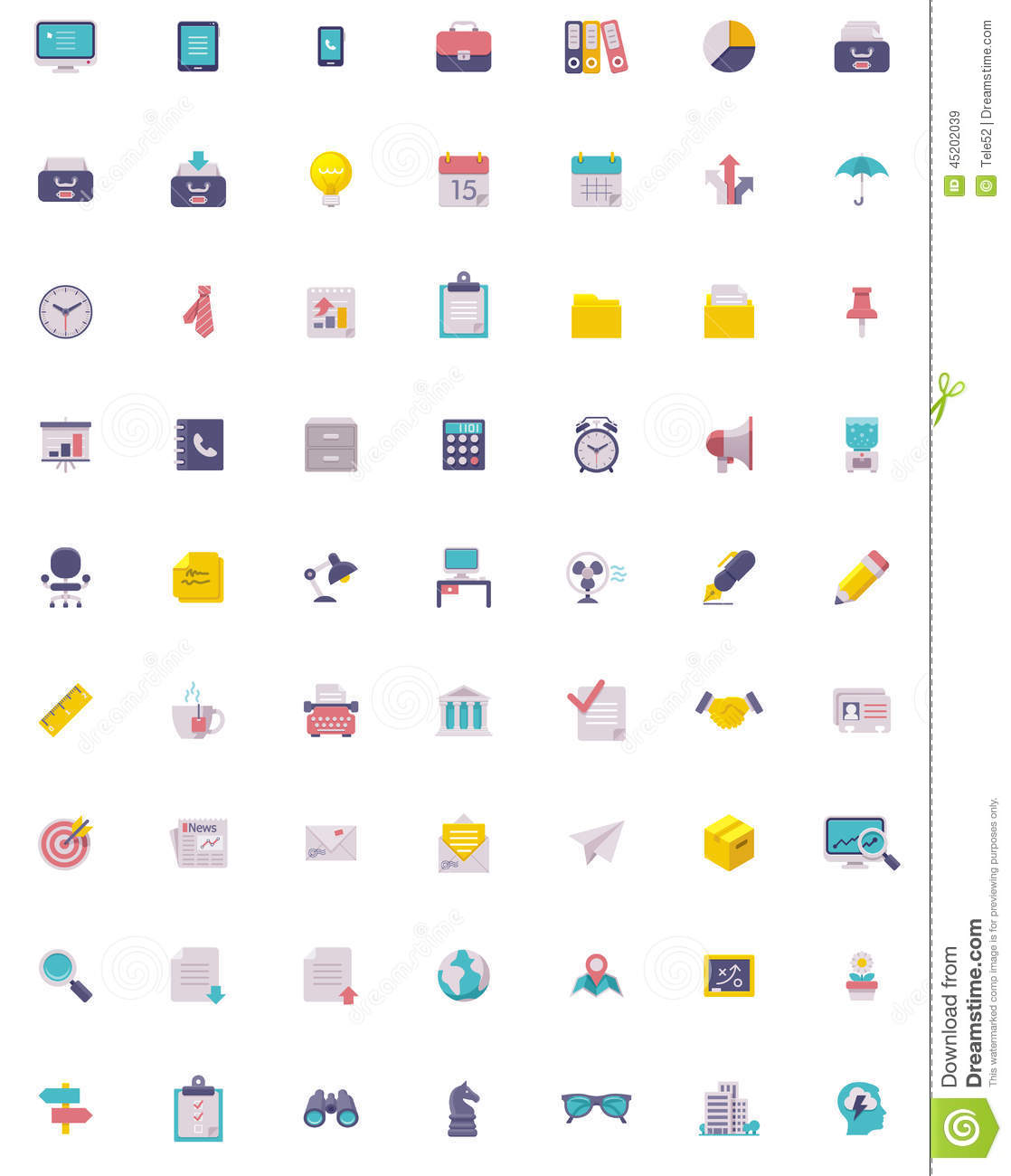 Business Flat Icons Set