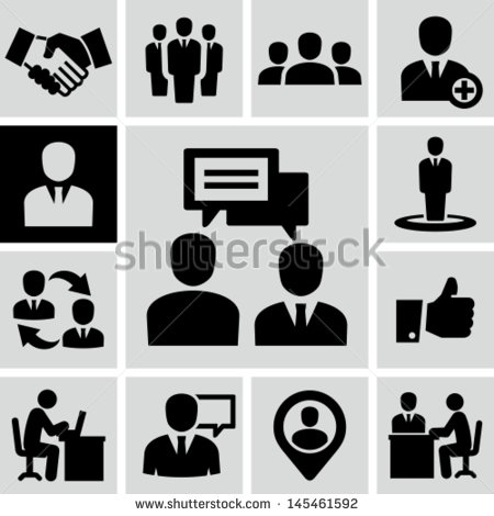 12 African American Business People Icon Images