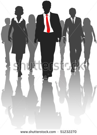 Business People Silhouette Walking