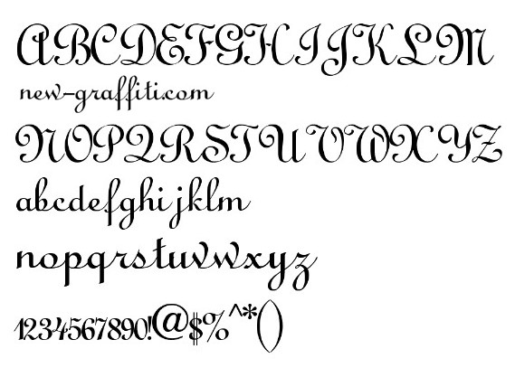 Calligraphy Alphabet Font Script