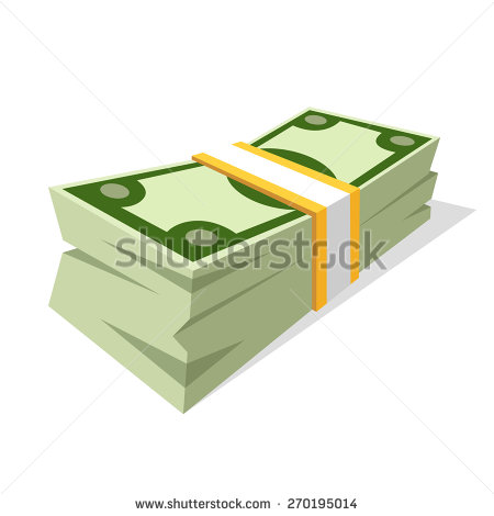 Cartoon Money Stack Vector