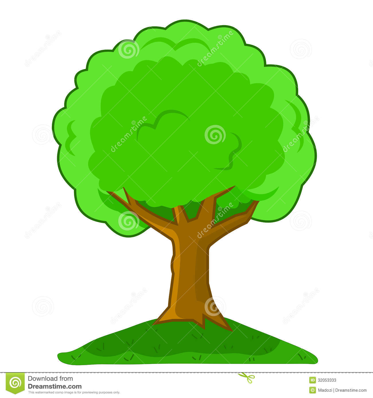 Cartoon Picture of a Tree with Branches