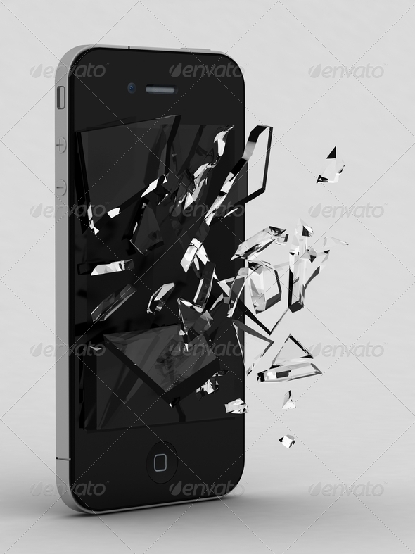 Cell Phone Broken Glass