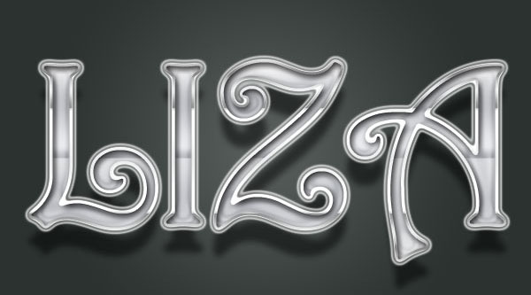 Chrome Text Effect Photoshop