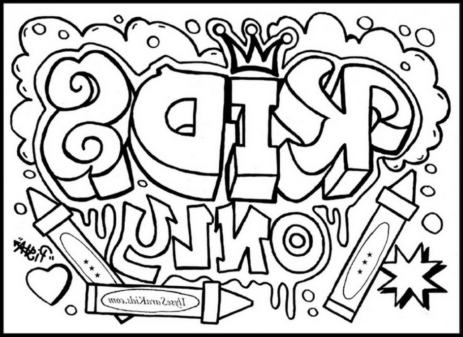 Cool Graffiti Designs Coloring Pages