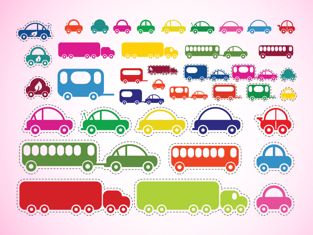 16 Cute Car Vector Clip Art Images