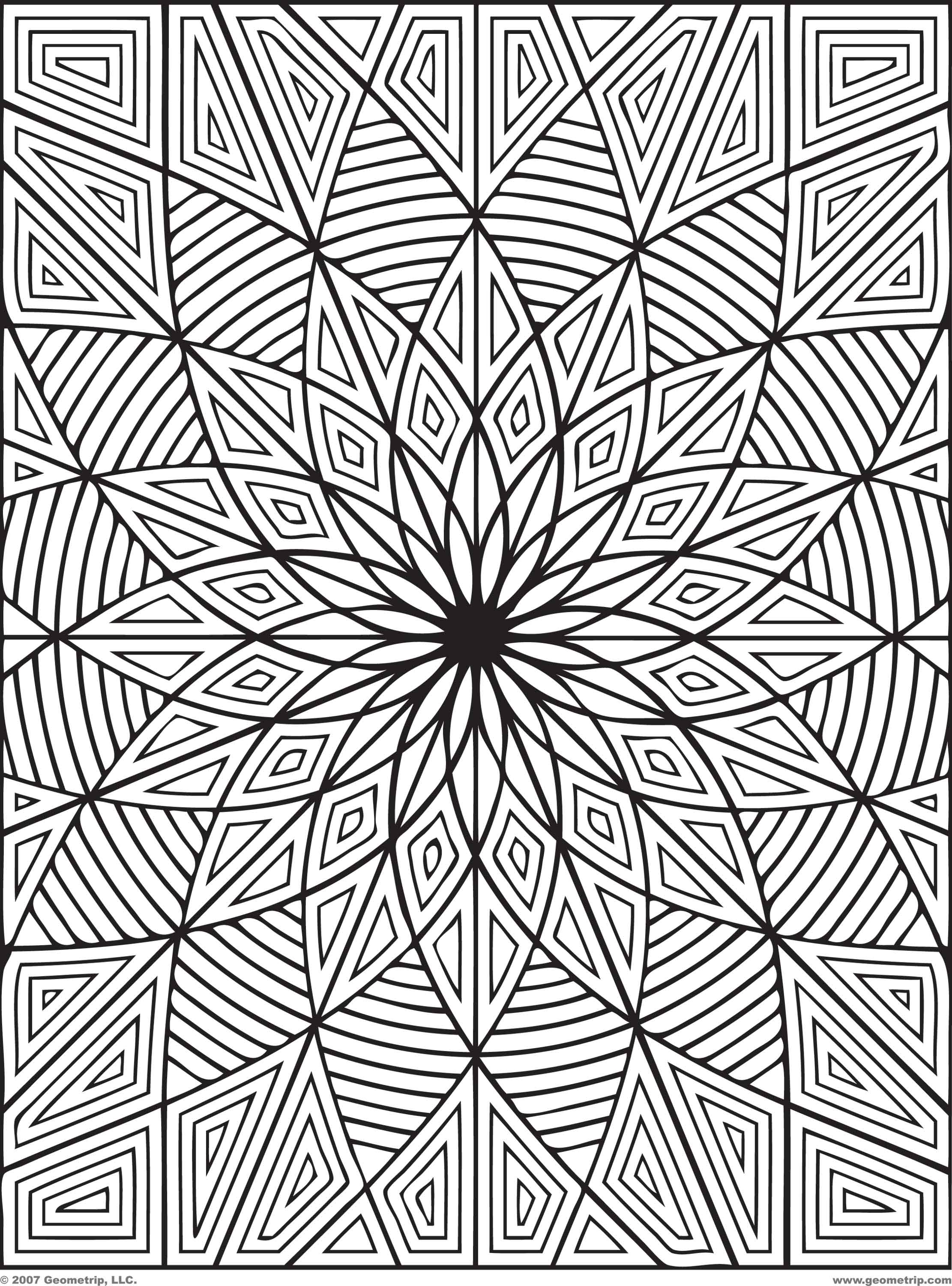 16 Cool Coloring Pages Of Designs Images - Cool Geometric Designs
